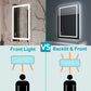 98 in. W x 48 in. H Customized LED Rectangular Frameless Anti-Fog Bathroom Mirror Front & Backlit Light (8-12 weeks)