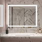 Waterpar® 48 in. W x 36 in. H Large Rectangular Frameless LED Light Anti-Fog Wall Bathroom Vanity Mirror