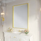 Waterpar® 48 in. W x 36 in. H Rectangular Aluminum Framed Wall Bathroom Vanity Mirror