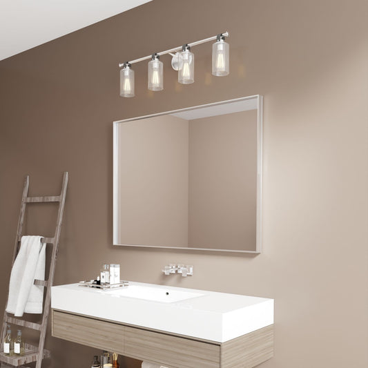 Waterpar® 48 in. W x 36 in. H Rectangular Aluminum Framed Wall Bathroom Vanity Mirror
