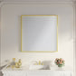 Waterpar®  36 in. W x 36 in. H Rectangular Aluminum Framed Wall Bathroom Vanity Mirror