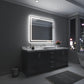 Waterpar® 48 in. W x 40 in. H Rectangular Frameless Wall Bathroom Vanity Mirror with Backlit and Front Light