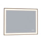 Waterpar® 36 in. W x 36 in. H Rectangular Framed Anti-Fog LED Wall Bathroom Vanity Mirror in Black with Backlit and Front Light