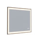 Waterpar® 36 in. W x 36 in. H Rectangular Framed Anti-Fog LED Wall Bathroom Vanity Mirror in Black with Backlit and Front Light