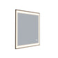 Waterpar® 36 in. W x 36 in. H Rectangular Framed Anti-Fog LED Wall Bathroom Vanity Mirror in Black with Backlit and Front Light