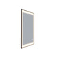 Waterpar® 36 in. W x 36 in. H Rectangular Framed Anti-Fog LED Wall Bathroom Vanity Mirror in Black with Backlit and Front Light