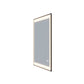 Waterpar® 36 in. W x 36 in. H Rectangular Framed Anti-Fog LED Wall Bathroom Vanity Mirror in Black with Backlit and Front Light