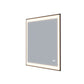 Waterpar® 36 in. W x 36 in. H Rectangular Framed Anti-Fog LED Wall Bathroom Vanity Mirror in Black with Backlit and Front Light