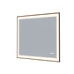 Waterpar® 36 in. W x 36 in. H Rectangular Framed Anti-Fog LED Wall Bathroom Vanity Mirror in Black with Backlit and Front Light