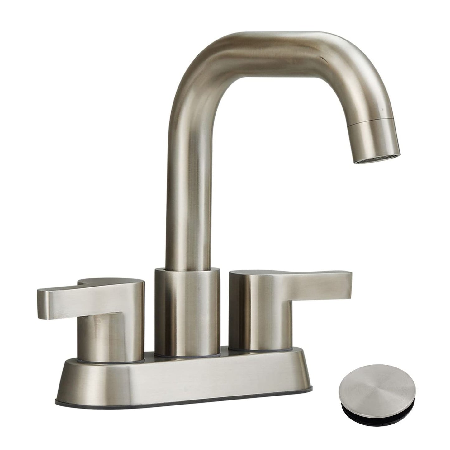 Waterpar® 4 in. Centerset Double Handle Bathroom Faucet with Pop-up Drain and ‎Supply Hose