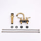 Waterpar®  4 in. Centerset Double Handle High Arc Bathroom Faucet with Pop-up Drain and ‎Supply Hoses
