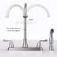 Waterpar® 2-Handle Kitchen Faucet with Pull Out Spray Wand in Brushed Nickel