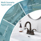 Waterpar® 4 in. Centerset Double Handle Bathroom Faucet with Pop-Up Drain and Supply Hoses