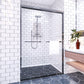 Waterpar® 56-60 in. W x 72 in. H Sliding Semi-Frameless Shower Door with Double Towel Bars