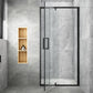 Waterper® 32 in. to 36 in. W x 72 in. H Framed Pivot Shower Door with Clear Glass