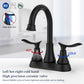 Waterpar®  4 in. Centerset Double Handle Bathroom Faucet with Pop-up Drain and ‎Supply Hoses