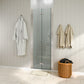 Waterpar® Bi-Fold Minimalist Semi Frameless Shower Door in Brushed Nickel with Clear Glass