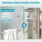 Waterpar® Bi-Fold Minimalist Semi Frameless Shower Door in Brushed Nickel with Clear Glass