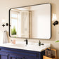Waterpar® 55 in. W x 36 in. H Rectangular Aluminum Framed Wall Bathroom Vanity Mirror