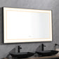 Waterpar® 118 in. W x 36 in. H Rectangular Framed Wall Bathroom Vanity Mirror with Front Light