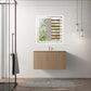 Waterpar® 36 in. L x 19.75 in. W x 20.16 in. H Natural Wood Bathroom Cabinet with White Ceramic Sink