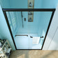 Waterpar® 56-60 in. W x 72 in. H Sliding Semi-Frameless Shower Door with Double Towel Bars