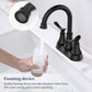 Waterpar®  4 in. Centerset Double Handle Bathroom Faucet with Pop-up Drain and ‎Supply Hoses