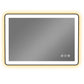 Waterpar® 40 in. W x 30 in. H Rectangular Framed Anti-Fog LED Wall Bathroom Vanity Mirror in Black with Backlit and Front Light