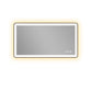 Waterpar® 55 in. W x 30 in. H Rectangular Framed Anti-Fog LED Wall Bathroom Vanity Mirror in Black with Backlit and Front Light
