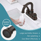 Waterpar® 4 in. Centerset Double Handle Bathroom Faucet with Pop-Up Drain and Supply Hoses