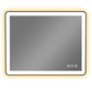 Waterpar® 40 in. W x 32 in. H Rectangular Framed Anti-Fog LED Wall Bathroom Vanity Mirror in Black with Backlit and Front Light