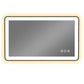 Waterpar®  40 in. W x 24 in. H Rectangular Framed Anti-Fog LED Wall Bathroom Vanity Mirror in Black with Backlit and Front Light