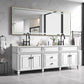 Waterpar® 118 in. W x 36 in. H Rectangular Framed Wall Bathroom Vanity Mirror with Front Light