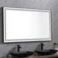 Waterpar® 118 in. W x 36 in. H Rectangular Framed Wall Bathroom Vanity Mirror with Front Light