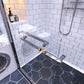Waterpar® 56-60 in. W x 72 in. H Sliding Semi-Frameless Shower Door with Double Towel Bars