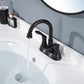 Waterpar®  4 in. Centerset Double Handle High Arc Bathroom Faucet with Pop-up Drain and ‎Supply Hoses