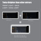 Waterpar® 72 in. W x 32 in. H Rectangular Framed Anti-Fog LED Wall Bathroom Vanity Mirror in Black with Backlit and Front Light