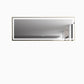 Waterpar® 118 in. W x 36 in. H Rectangular Framed Wall Bathroom Vanity Mirror with Front Light