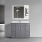 Waterpar® 42 in. L x 22 in. W x 35 in. H Minimalist Bathroom Cabinet with Single Ceramic Sink