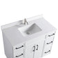 Waterpar® 42 in. L x 22 in. W x 35 in. H Minimalist Bathroom Cabinet with Single Ceramic Sink
