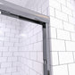 Waterpar® 56-60 in. W x 72 in. H Sliding Semi-Frameless Shower Door with Double Towel Bars