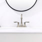 Waterpar®  4 in. Centerset Double Handle High Arc Bathroom Faucet with Pop-up Drain and ‎Supply Hoses