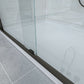 Waterpar® 56-60 in. W x 72 in. H Sliding Semi-Frameless Shower Door with Double Towel Bars