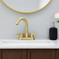 Waterpar® 4 in. Centerset Double Handle Bathroom Faucet with Supply Hose and Pop-up Drain