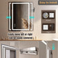 Waterpar® 48 in. W x 36 in. H LED Rectangular Frameless Anti-Fog Bathroom Mirror Front & Backlit
