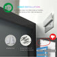 Waterpar® 36 in. W x 28 in. H LED Rectangular Frameless Anti-Fog Wall Bathroom Mirror Front Light