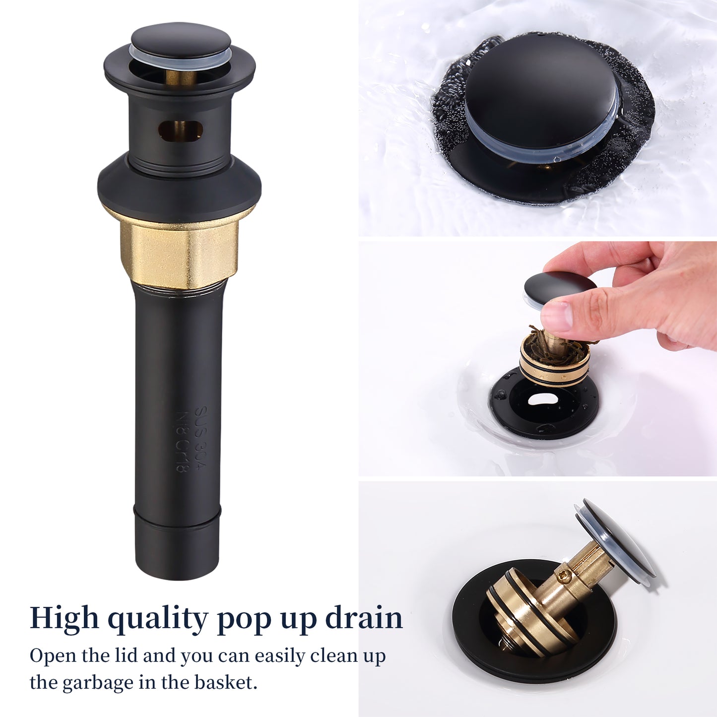 Waterpar®  4 in. Centerset Double Handle High Arc Bathroom Faucet