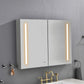 Waterpar® 46 in. W x 36 in. H Rectangular LED Aluminum Recessed/Surface Mount Medicine Cabinet with Mirror