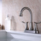 Waterpar®  4 in. Centerset Double Handle High Arc Bathroom Faucet with Pop-up Drain and ‎Supply Hoses