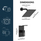 Waterpar®  Wall Mount Fixed and Handheld Shower Head with Storage Rack